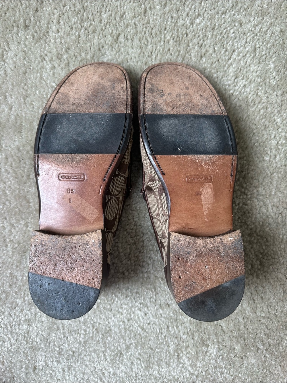 Coach Woman’s Brown Signature Canvas Loafers - Picture 7 of 9